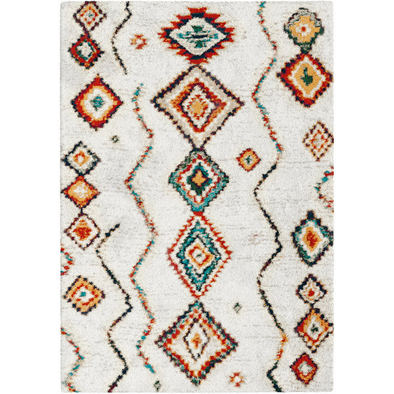 Laude Vive Beausejour High Pile Moroccan Diamond Cream Rug Laude Vive Beausejour High Pile