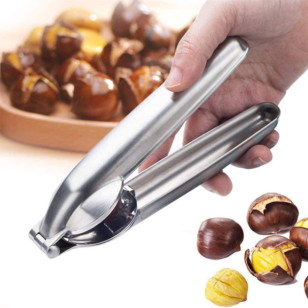 Chestnut Clip Nut Opener Stainless Steel Cracker Hard Sheller Walnut Plier Tools 