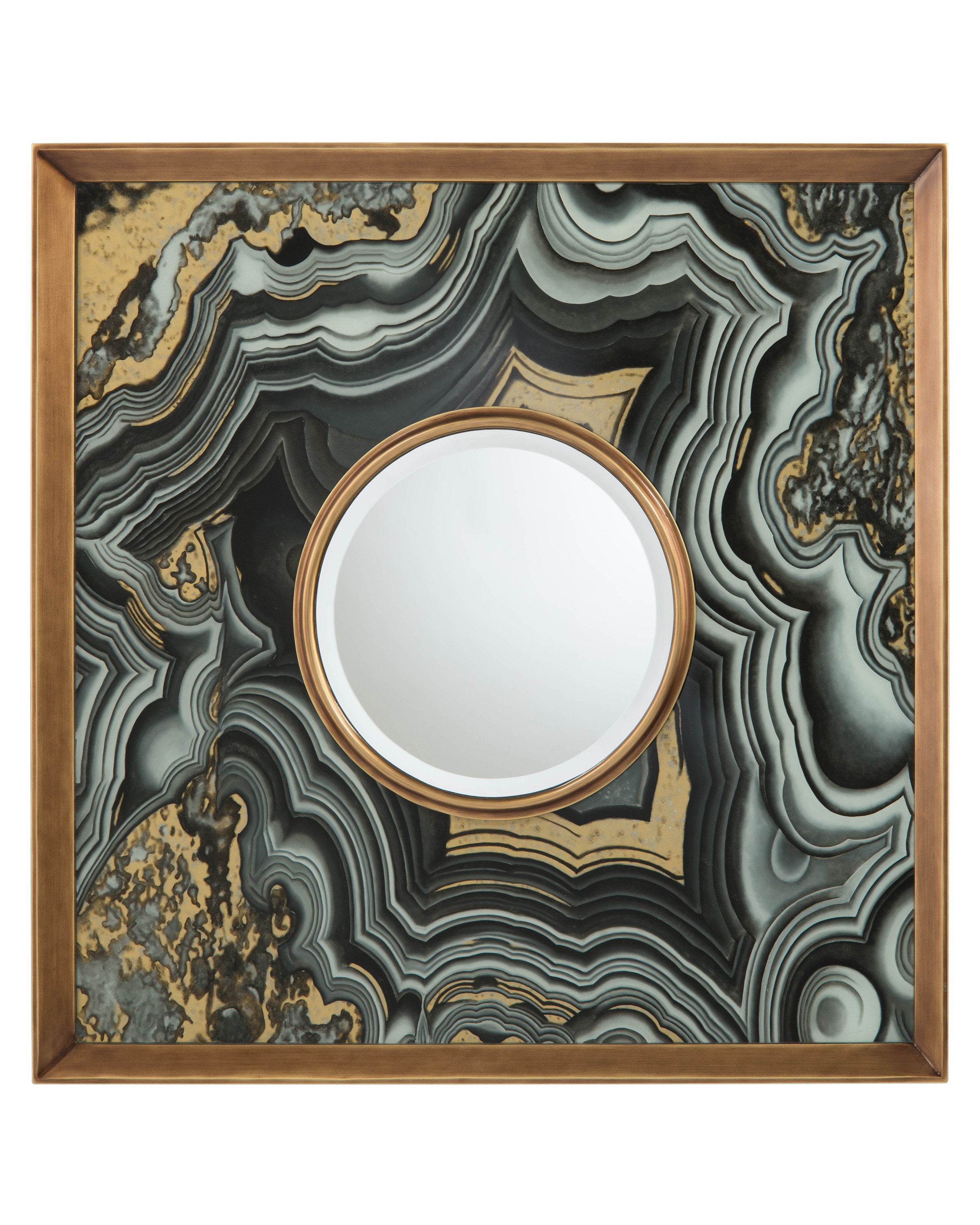 John Richard Agate Modern Contemporary Beveled Accent Mirror Wayfair