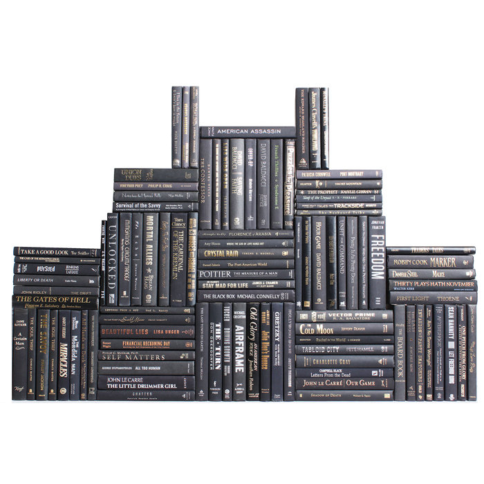 Booth Williams Authentic Decorative Books By Color Modern Onyx