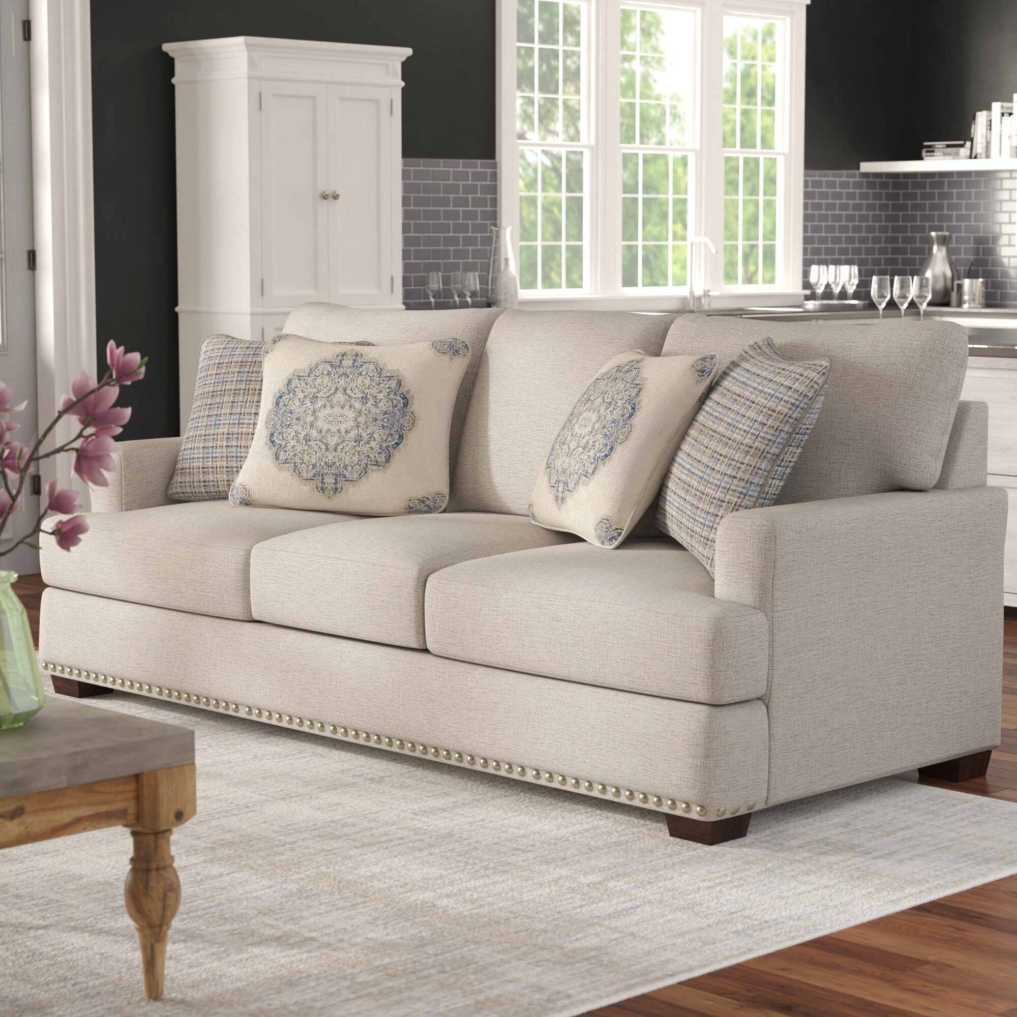 One Allium Way® Keyone 90'' Upholstered Sofa & Reviews | Wayfair