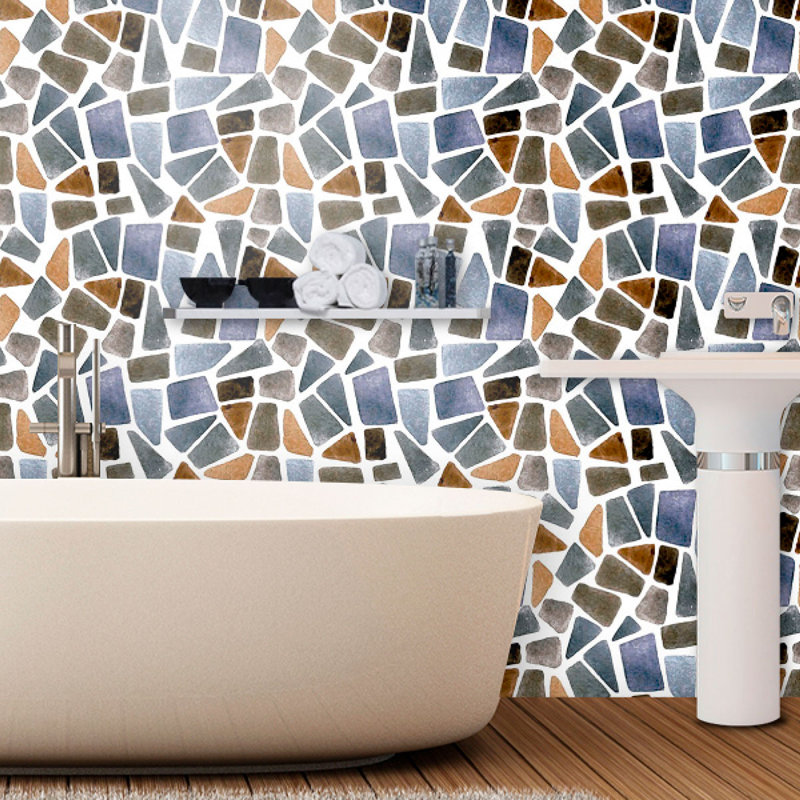 Ivy Bronx Verasha Faux Stone Removable Peel And Stick Wallpaper