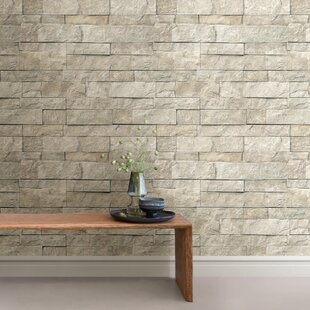 3D Stone wallpaper mural with brown /& gray rock brick wall Rock wall Wall covering Wall decor Self adhesive Prepasted Removable Peel stick