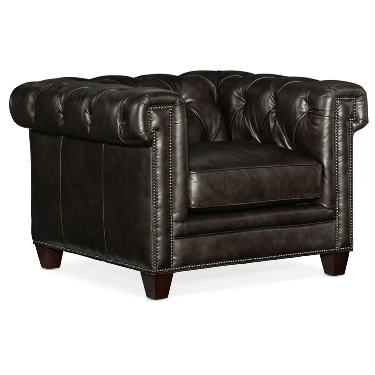 Hooker Furniture 45.5'' Wide Genuine Leather Top Grain Leather