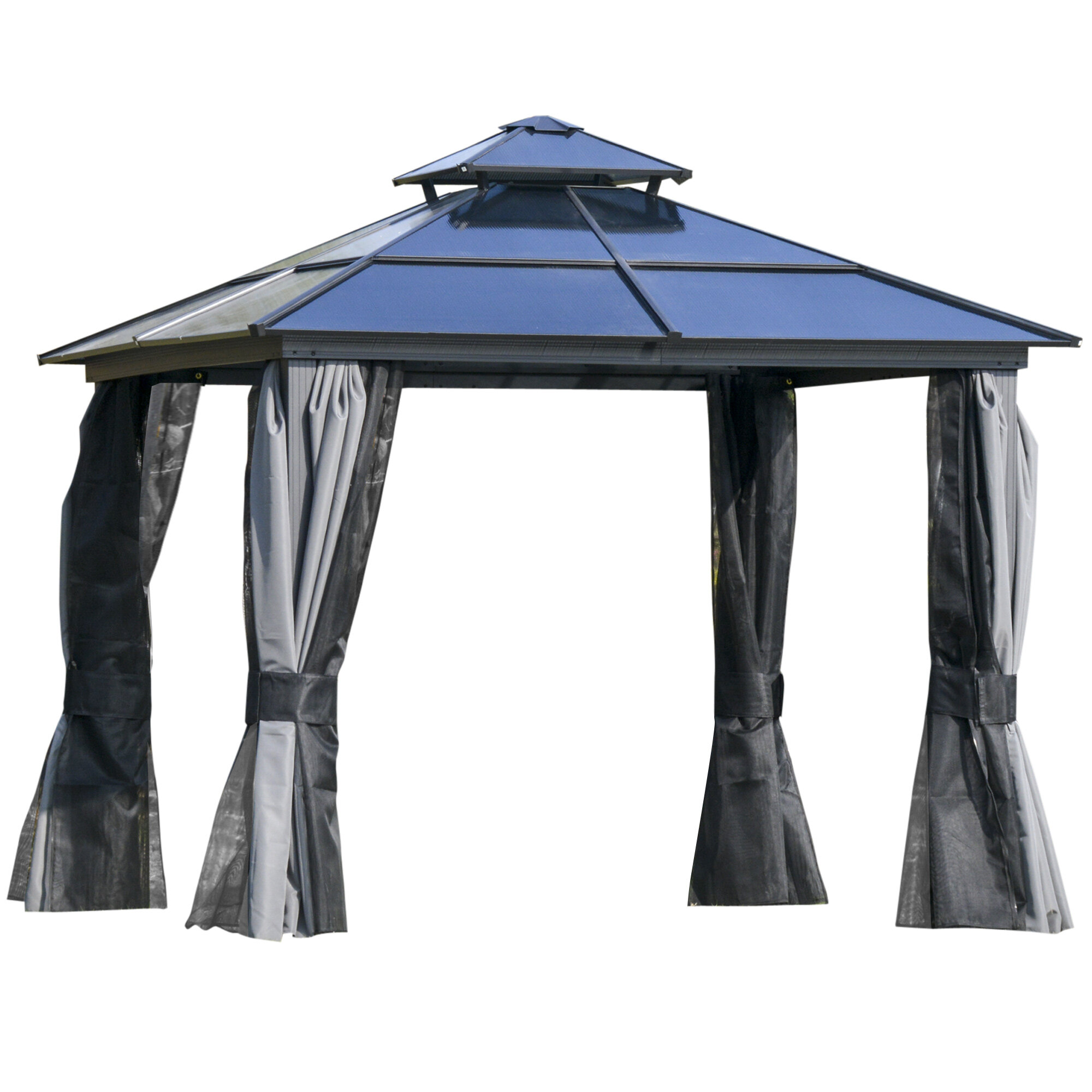 Angel Living Replacement Top Cover Roof for 3X3M Garden Metal Gazebo 1 Tier Gazebo Roof Replacement Tent Canopy Beige