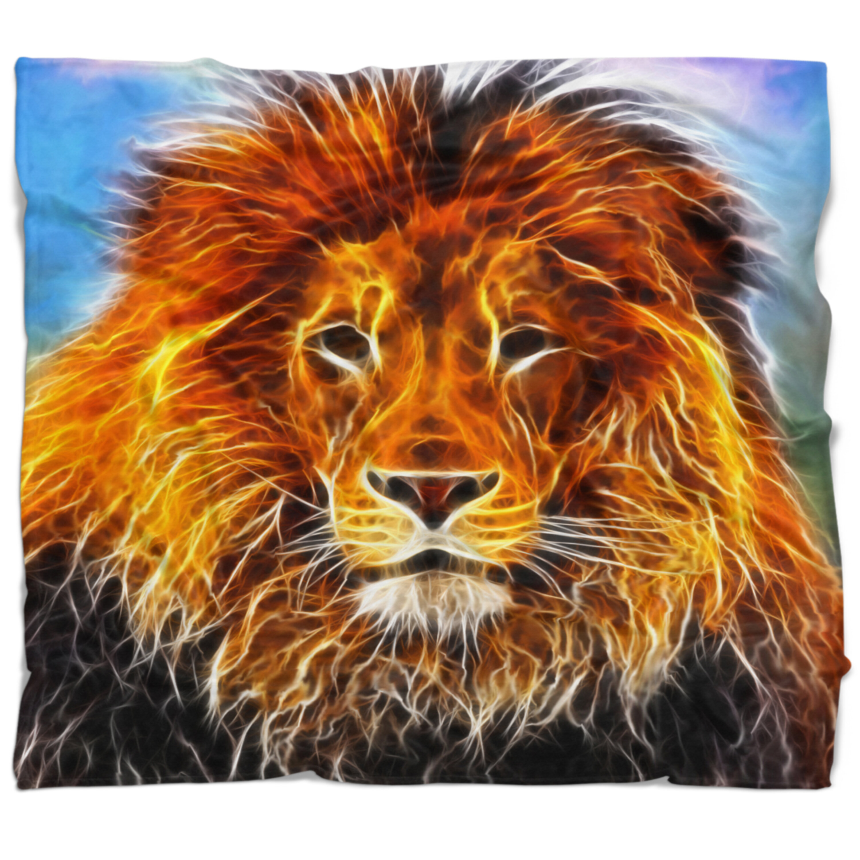 East Urban Home Animal Drawing Of The King Of Jungle Blanket Wayfair