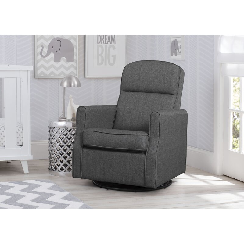 delta children clair glider swivel rocker chair