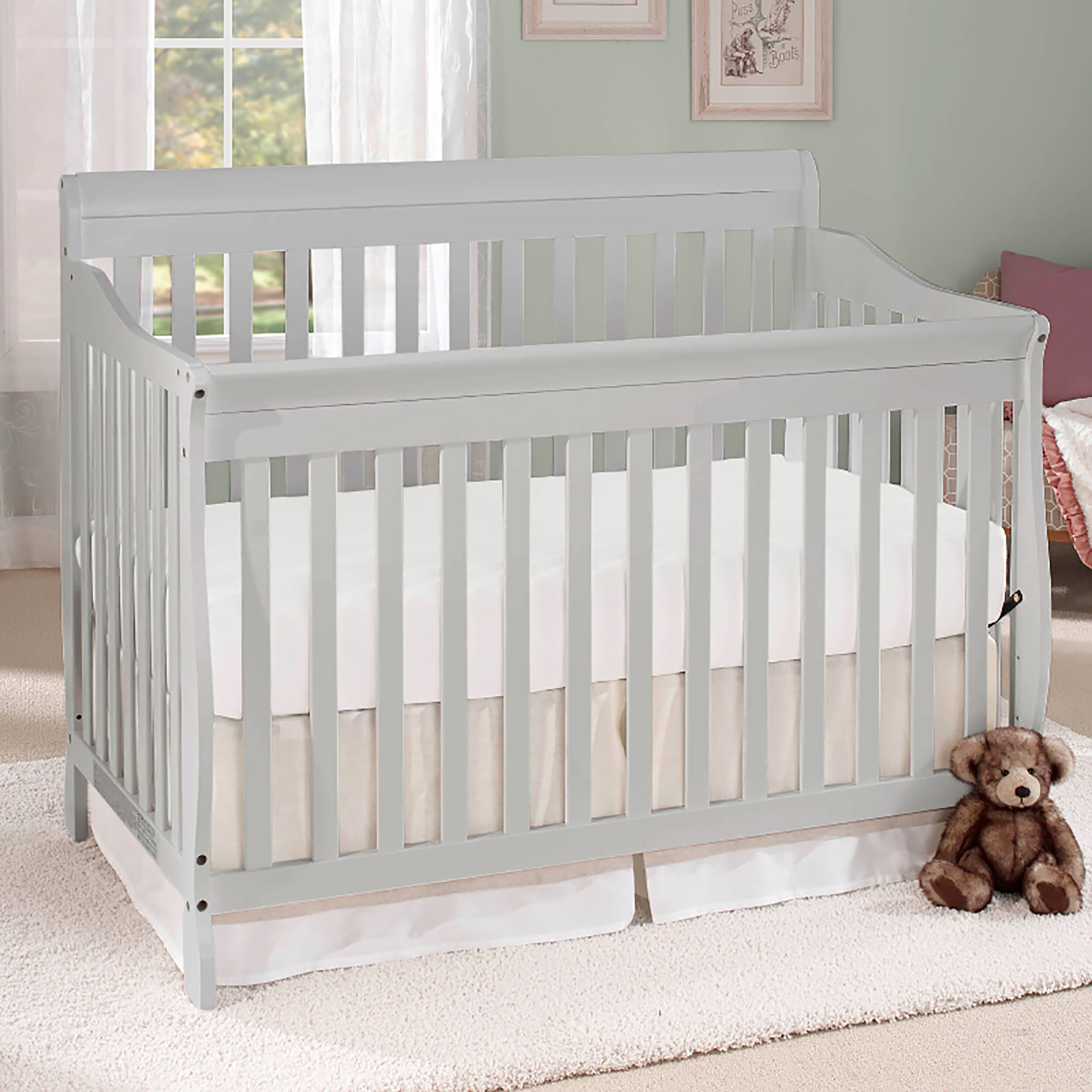 Baby Time International Stephanie 4 In 1 Convertible Crib With