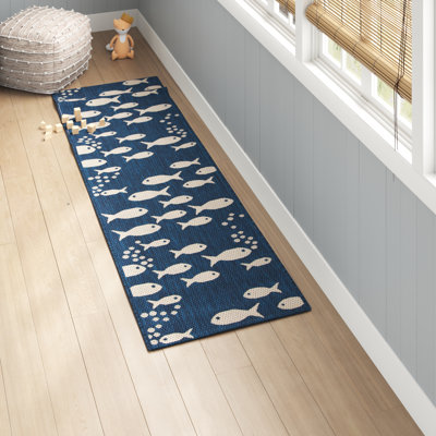 Avani Navy/Beige Indoor / Outdoor Area Rug