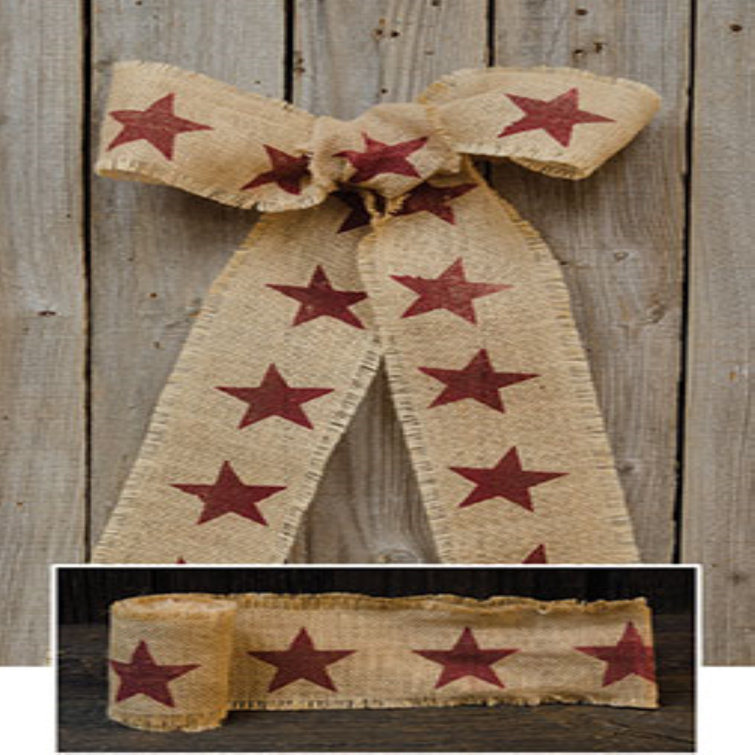 star burlap ribbon