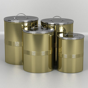 Tin Metal Storage Containers Tea Coffee Sugar Metal Jar For Home Kitchen 
