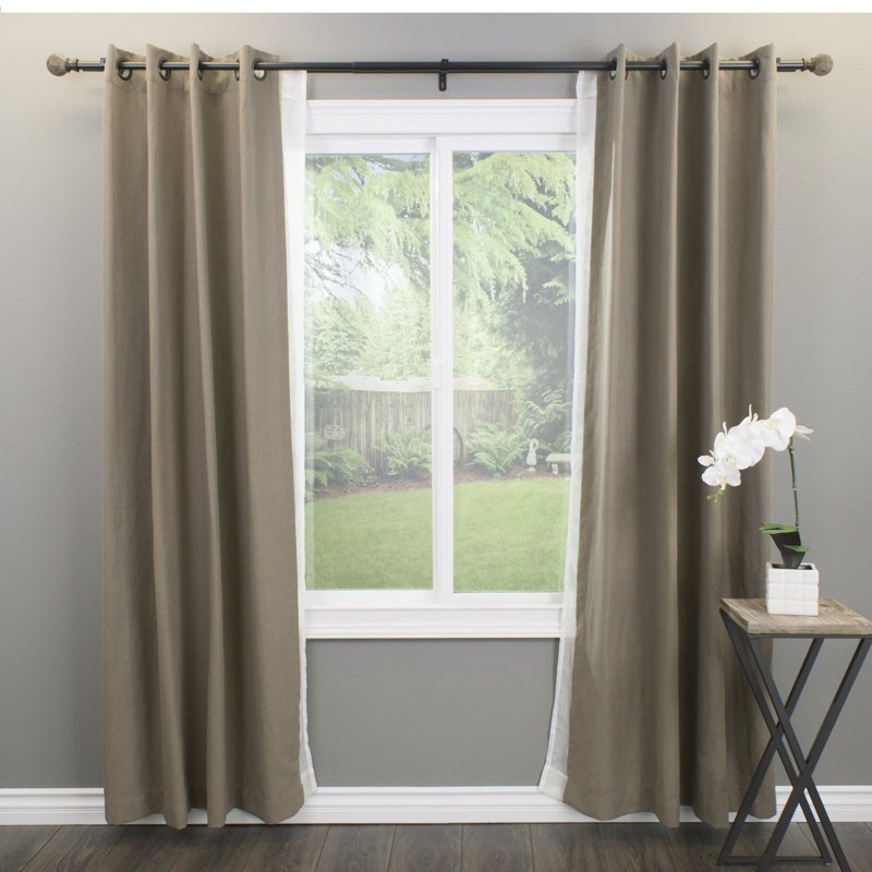 Mistana Mariana Core Marble Ball Telescoping Drapery Single Curtain Rod Reviews Wayfair