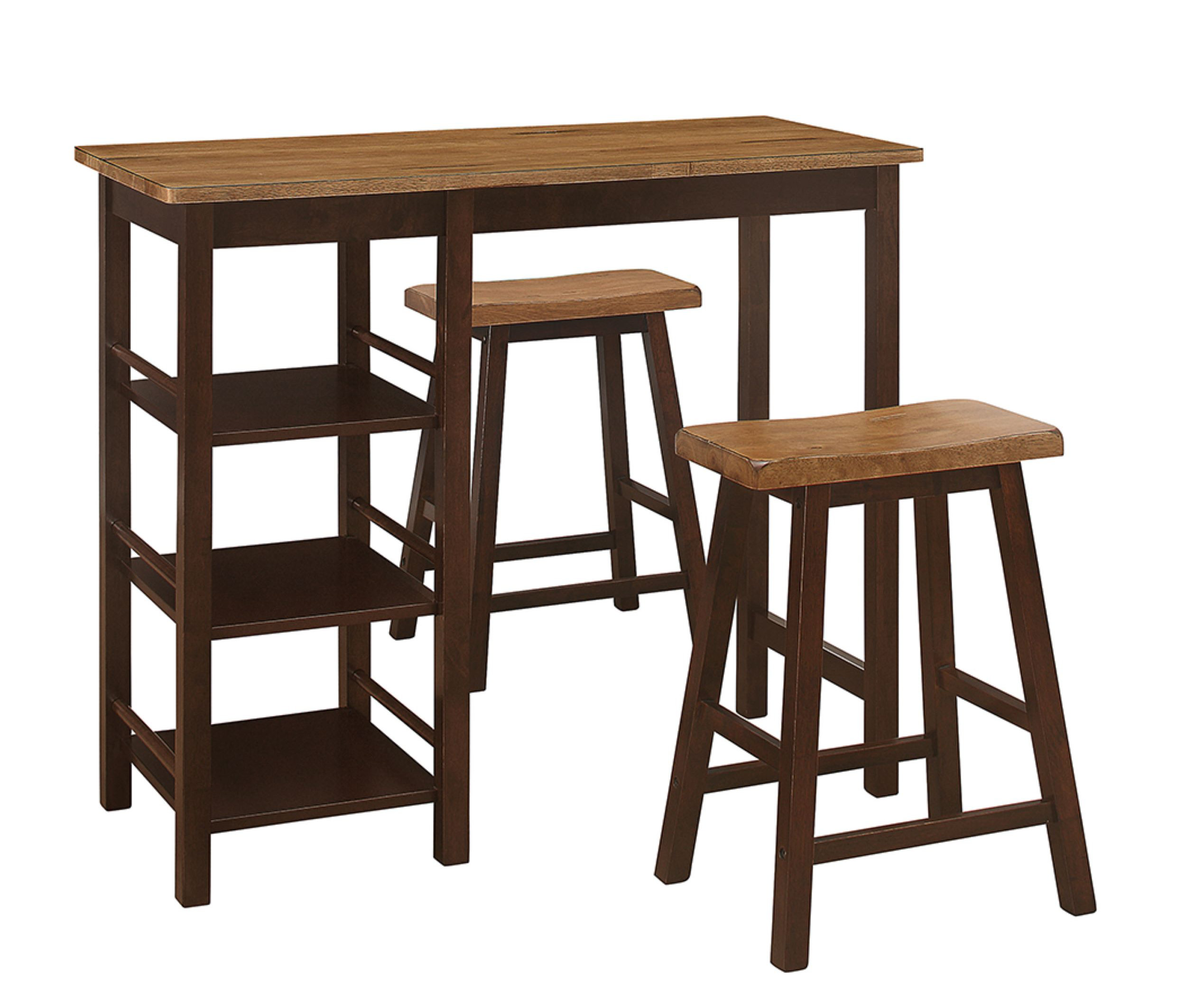 3 piece counter height dining set with storage