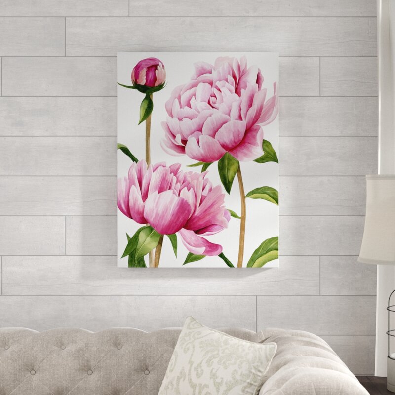 Gracie Oaks Winsome Peonies I by Grace Popp - Painting on Canvas | Wayfair