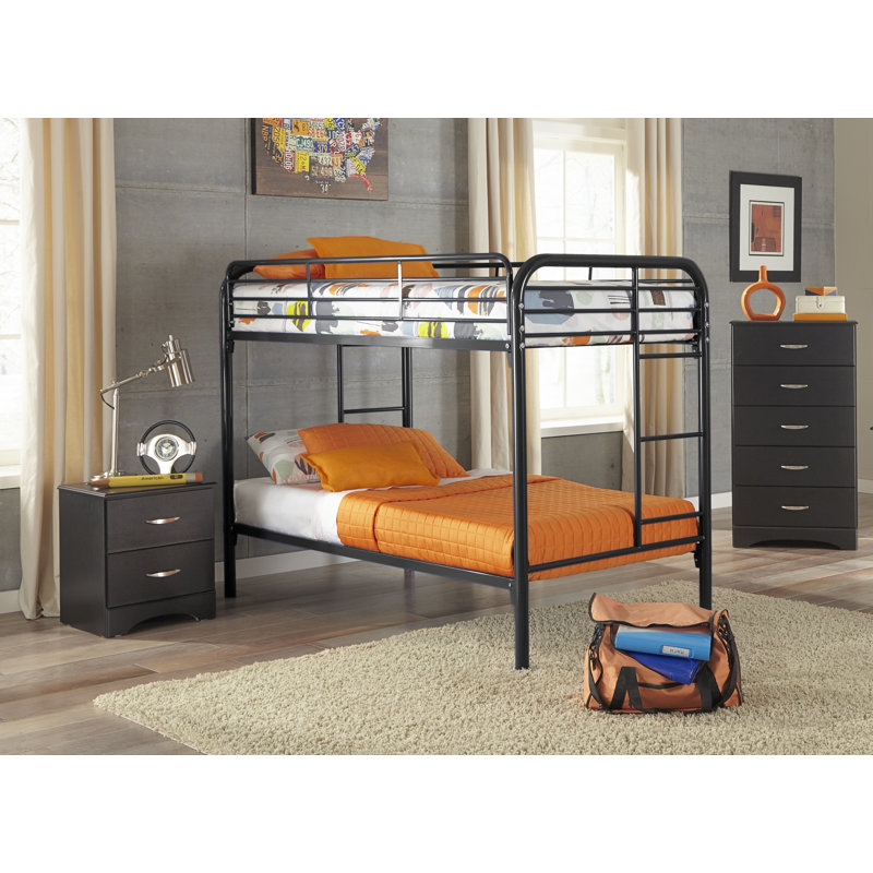 Harriet Bee Christopher Twin Over Twin Standard Bunk 3 Piece Bedroom Set Wayfair