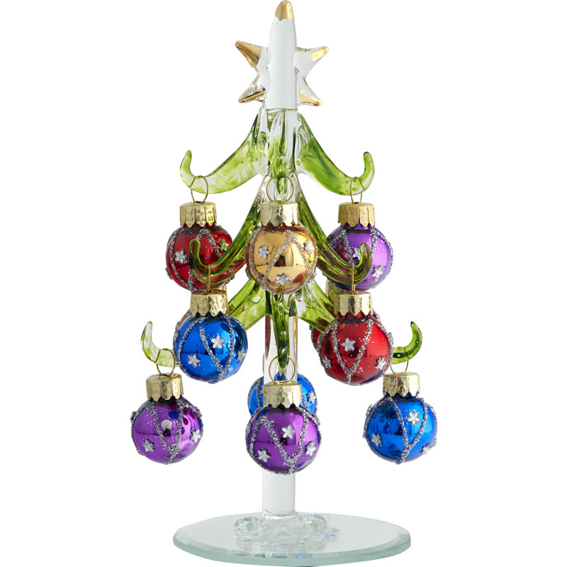 The Holiday Aisle 6 Green Christmas Tree With 12 Ornaments 6 Green Christmas Tree With 12 Ornaments Topper