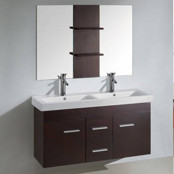 Kokols 47 3 Double Floating Bathroom Vanity Set With Mirror Reviews Wayfair