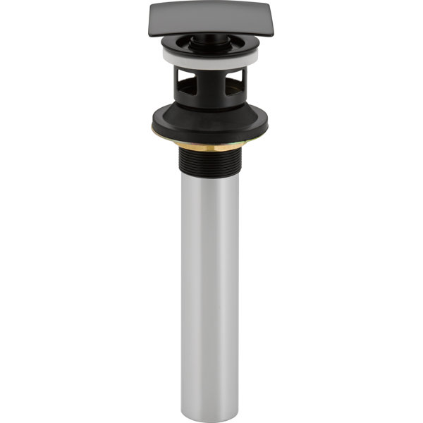 Delta 72175-CZ Square Push Pop-Up Bathroom Sink Drain with Overflow Champagne Bronze