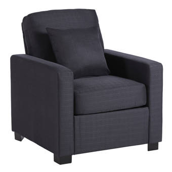 Canora Grey Raposa Fabric Upholstered Wooden Armchair Wayfair