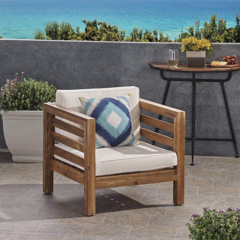 Breakwater Bay Dunn Outdoor Club Patio Chair With Cushions