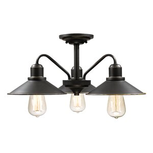 Casa 3-Light Semi Flush Mount