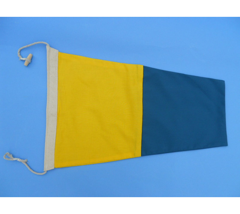 Handcrafted Nautical Decor Number 5 Nautical Cloth Signal Flag