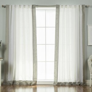 Athenais Solid Sheer Rod Pocket Curtain Panels (Set of 2)