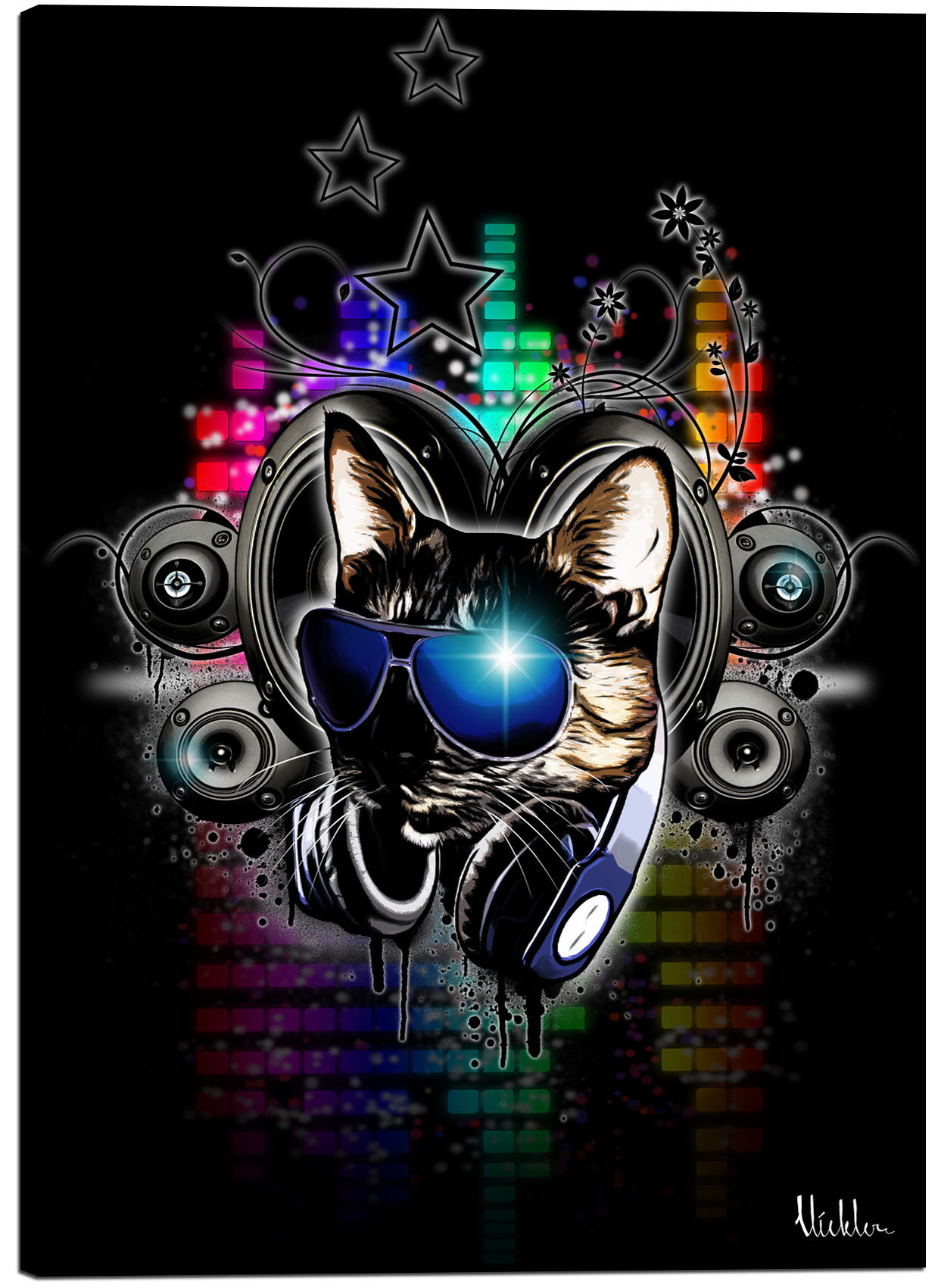 Trule Drop The Bass Graphic Art On Wrapped Canvas Wayfair