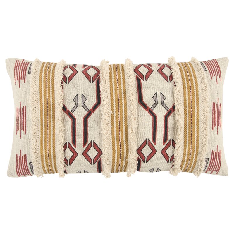 Brents Decorative 100% Cotton Lumbar Pillow