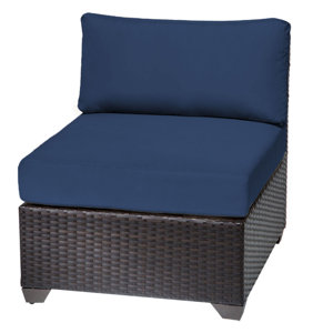 Barbados Slipper Armless Chair with Cushions (Set of 2)