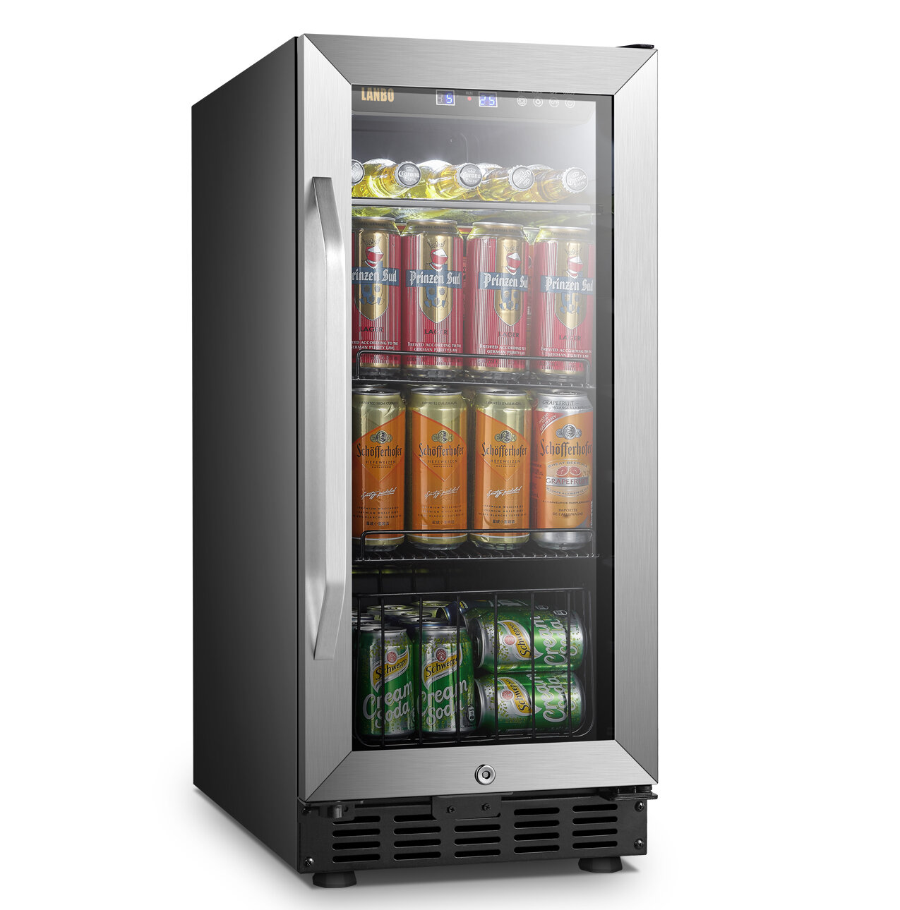 Lanbo Built-in Refrigeration 80 Cans (12 Oz.) Convertible Beverage 