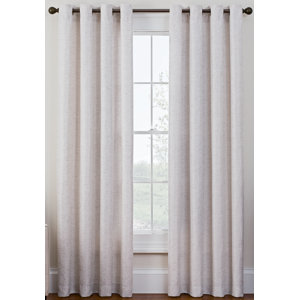 Snap Solutions Solid Sheer Grommet Single Curtain Panel