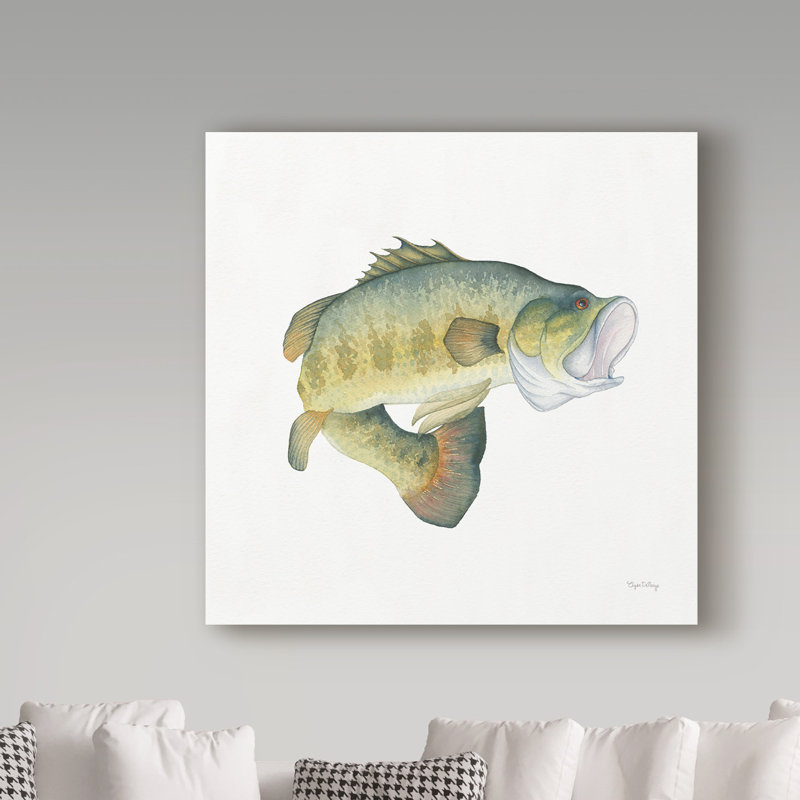 Trademark Art Gone Fishin Large Mouth Acrylic Painting Print On