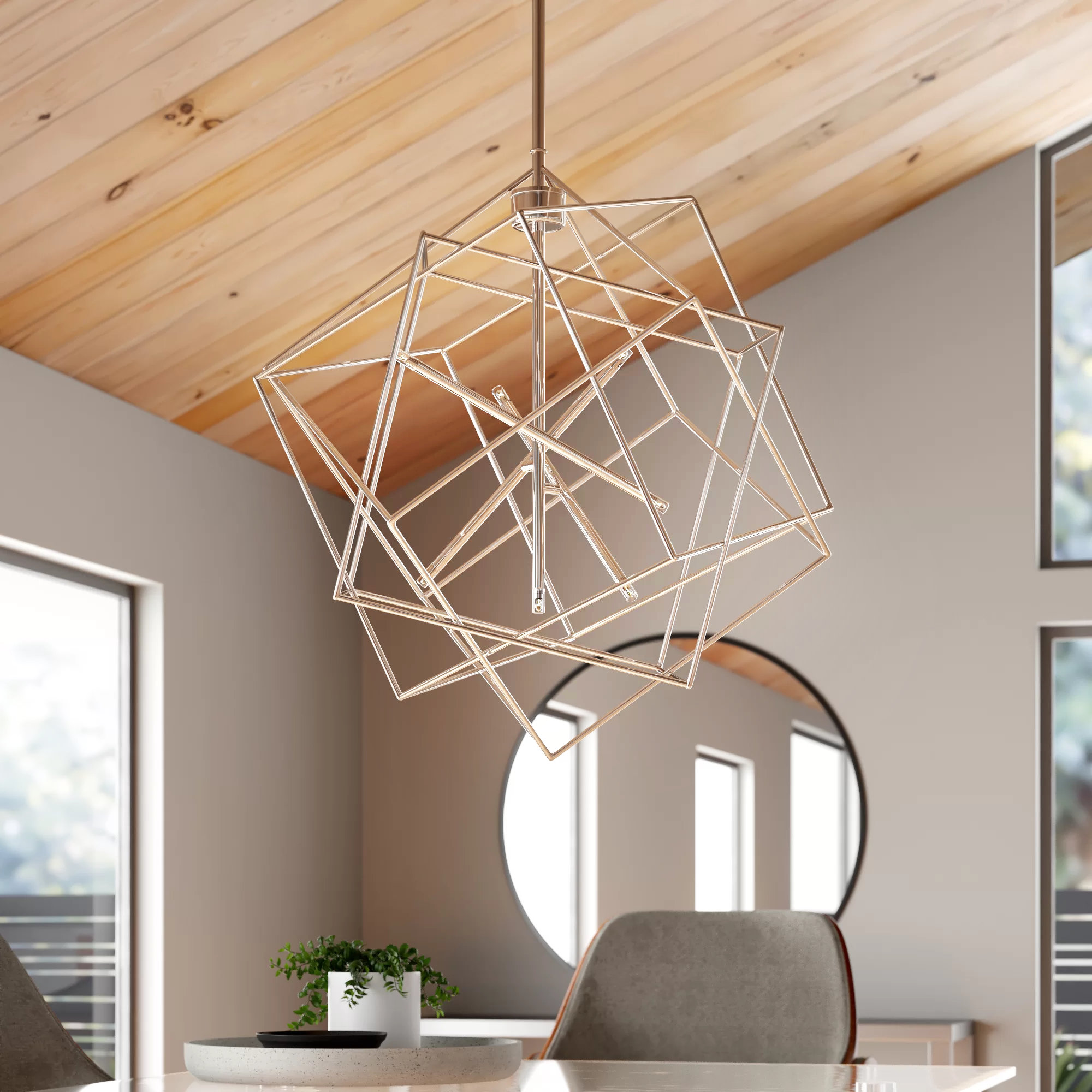 Connors 7 Light Unique Statement Geometric Chandelier Reviews Allmodern