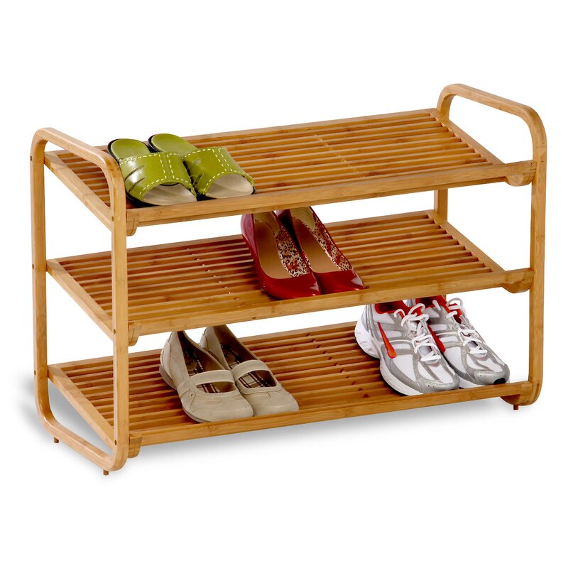 Rebrilliant 3 Tier 12 Pair Shoe Rack Reviews Wayfair