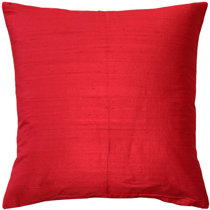 red silk throw pillows