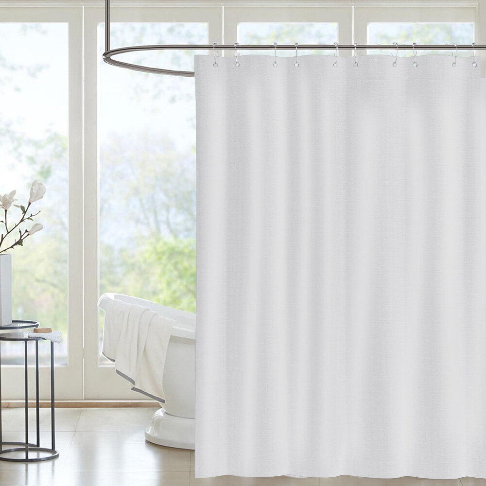 Eider Ivory Iahome Shower Curtain Set Machine Washable Waterproof Shower Curtains With 12 Rust Proof Hooks