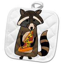 3dRose Funny Cute Raccoon Eating Pizza Slice Framed Tile 6 x 6 3dRose Funny Cute Raccoon Eating Pizza Slice Framed Tile 6 x 6