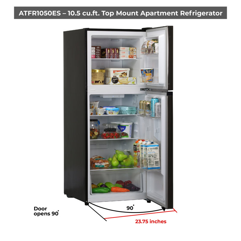 Equator 24 Top Freezer Energy Star 10 5 Cu Ft Refrigerator Wayfair