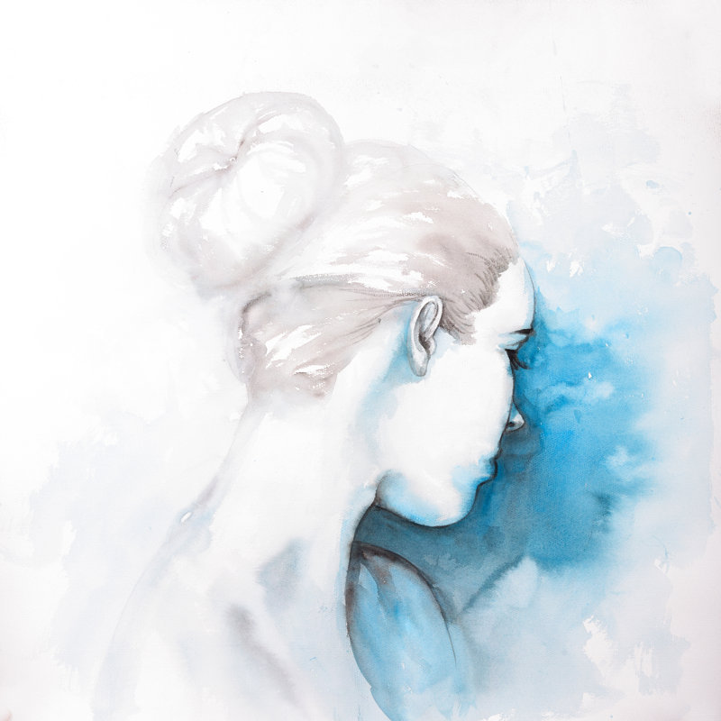 Winston Porter Girl With Hair Bun Oil Painting Print On Wrapped