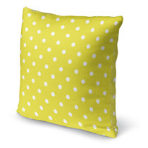 yellow polka dot pillow
