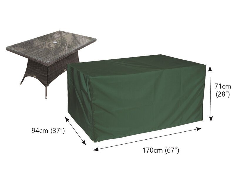 Freeport Park Rectangular Water Resistant Patio Table Cover