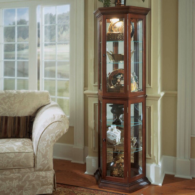 Darby Home Co Nancy Lighted Curio Cabinet Reviews Wayfair