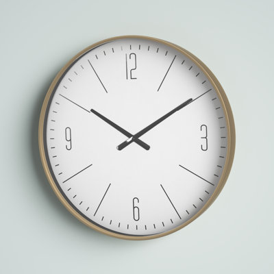 Glass Minimalistic Decorative Wall Clock with White Face, 20" x 2" x 20"