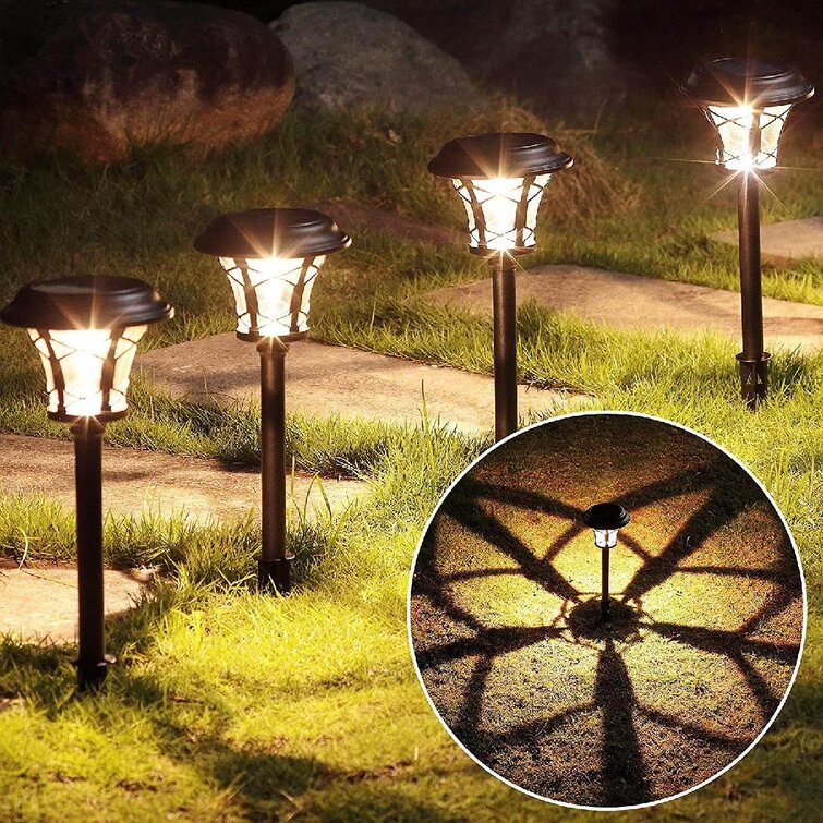 Solar Pathway Lights Outdoor Cool White Best Solar Powered LED Garden Light 6 Pack Bright Landscape Lamp Decorative for Patio Yard Driveway
