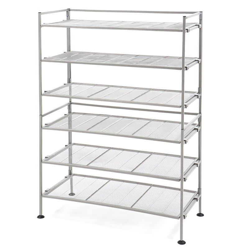 Rebrilliant 6 Tier 18 Pair Stackable Shoe Rack Reviews Wayfair