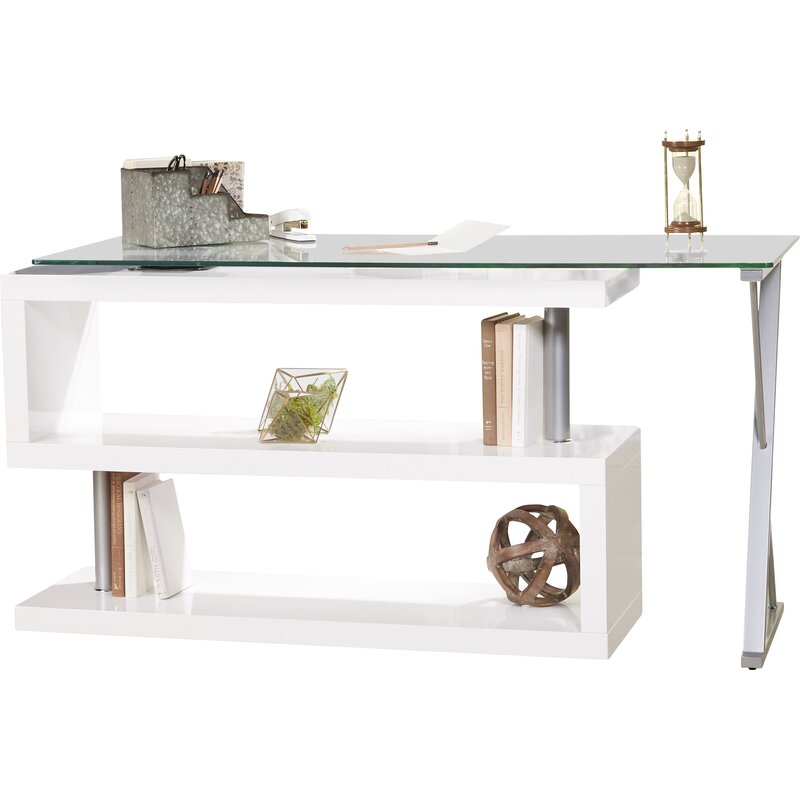 Folden Glass Computer Desk Reviews Allmodern