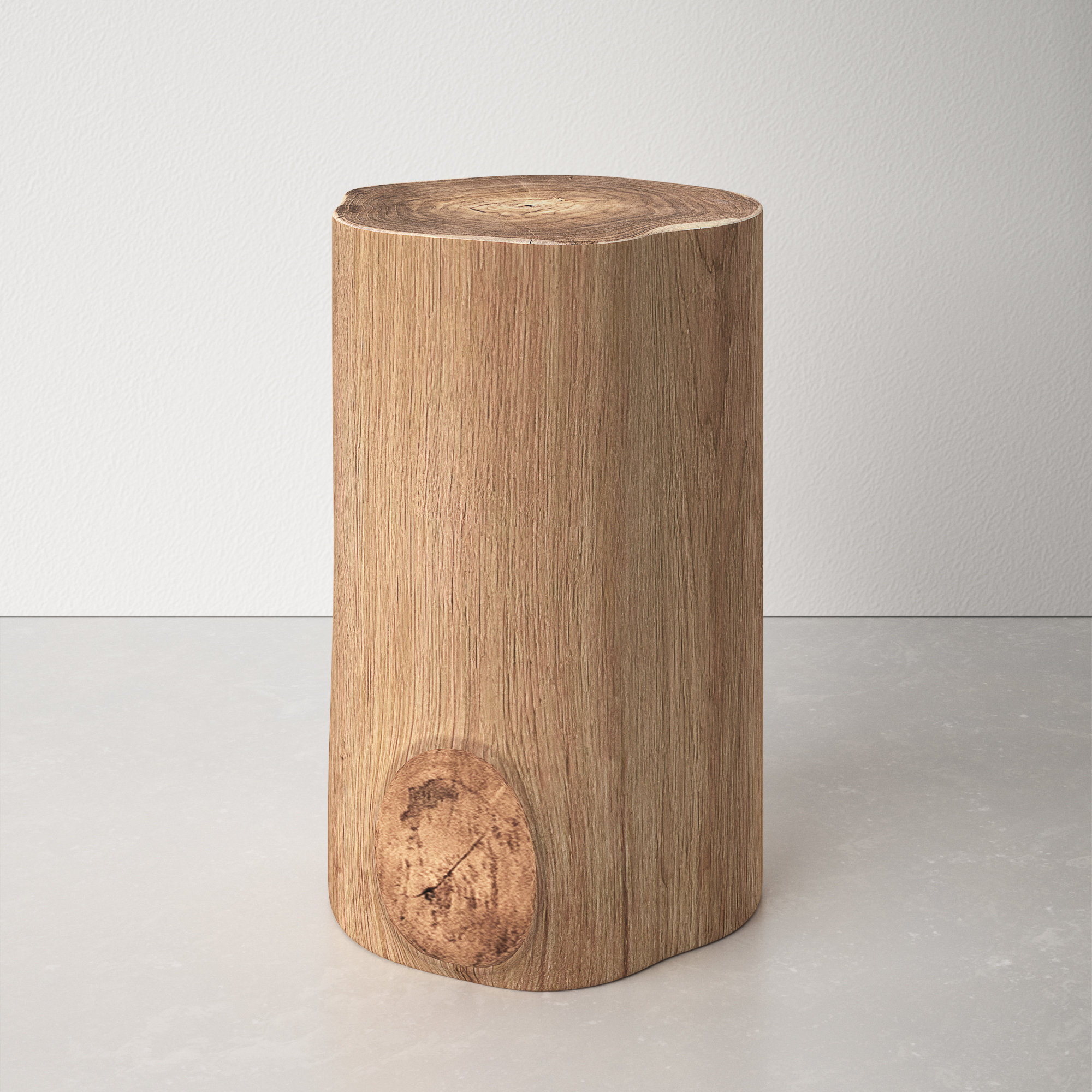 AllModern Viv 18'' Tall Solid Wood Tree Stump End Table Wayfair