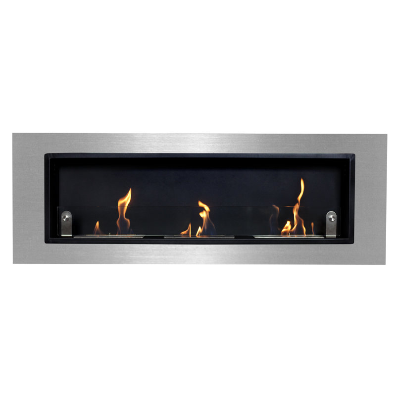 Nu Flame Ventana Tres Stainless Wall Mounted Bio Ethanol Tabletop