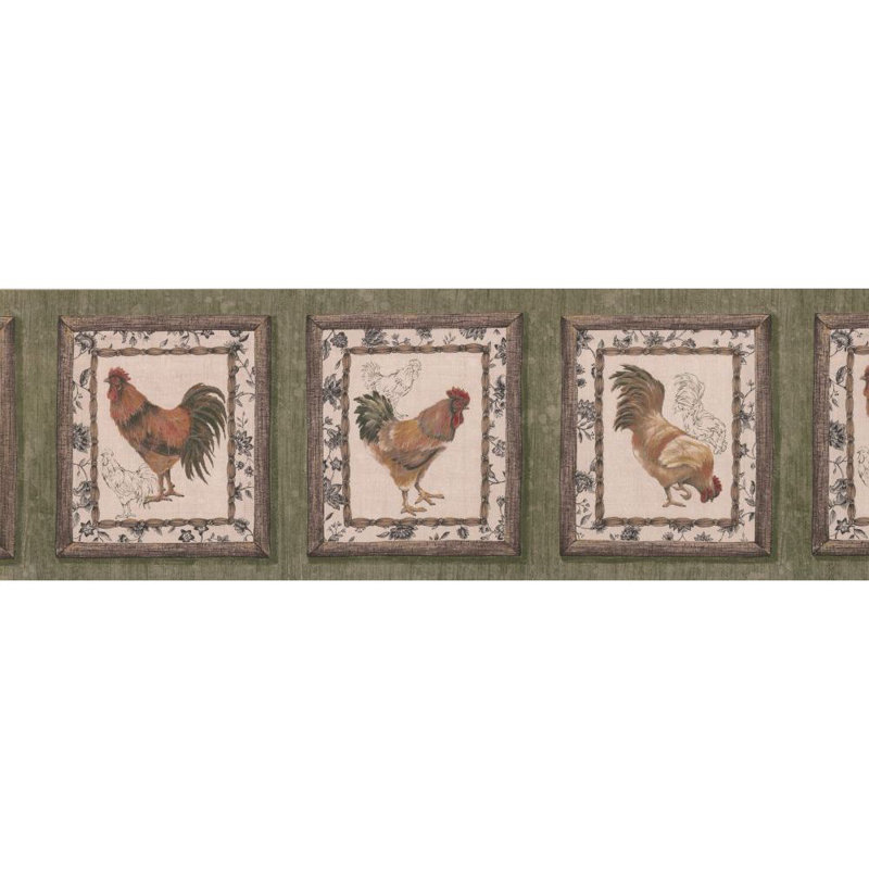 August Grove Lucchesi Framed Rooster 15 L X 8 W Wallpaper Border